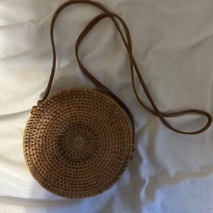 Woven cross body bag